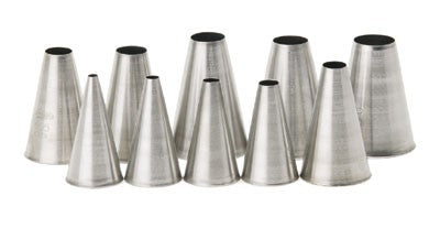 Plain Tip Stainless Steel Pastry Tube - Size 9
