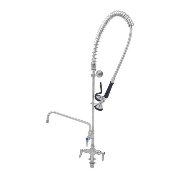 EverSteel Pre-Rinse Unit: single hole stainless steel deck mount mixing faucet, 1.15 GPM Spray Valve