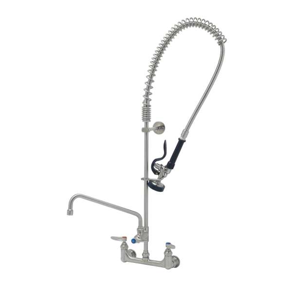 EverSteel Pre-Rinse Unit: EasyInstall 8" Stainless Steel Wall Mount Mixing Faucet
