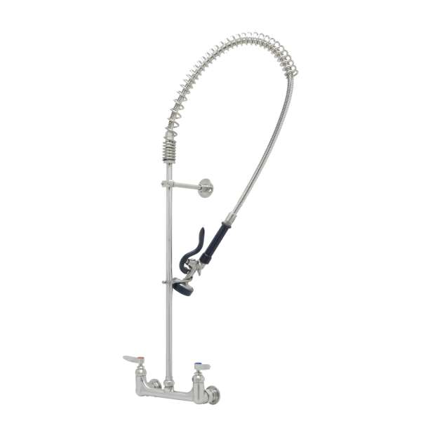 EverSteel Pre-Rinse Unit: EasyInstall 8" Stainless Steel Wall Mount Mixing Faucet