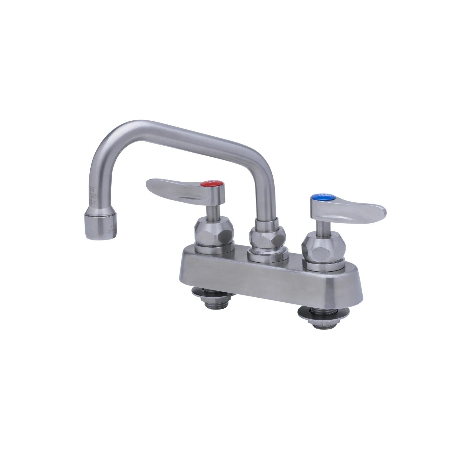 EverSteel Stainless Steel 4" Deck Mount Workboard Faucet w/ Lever Handles, 6" Swing Nozzle, Compression Cartridges