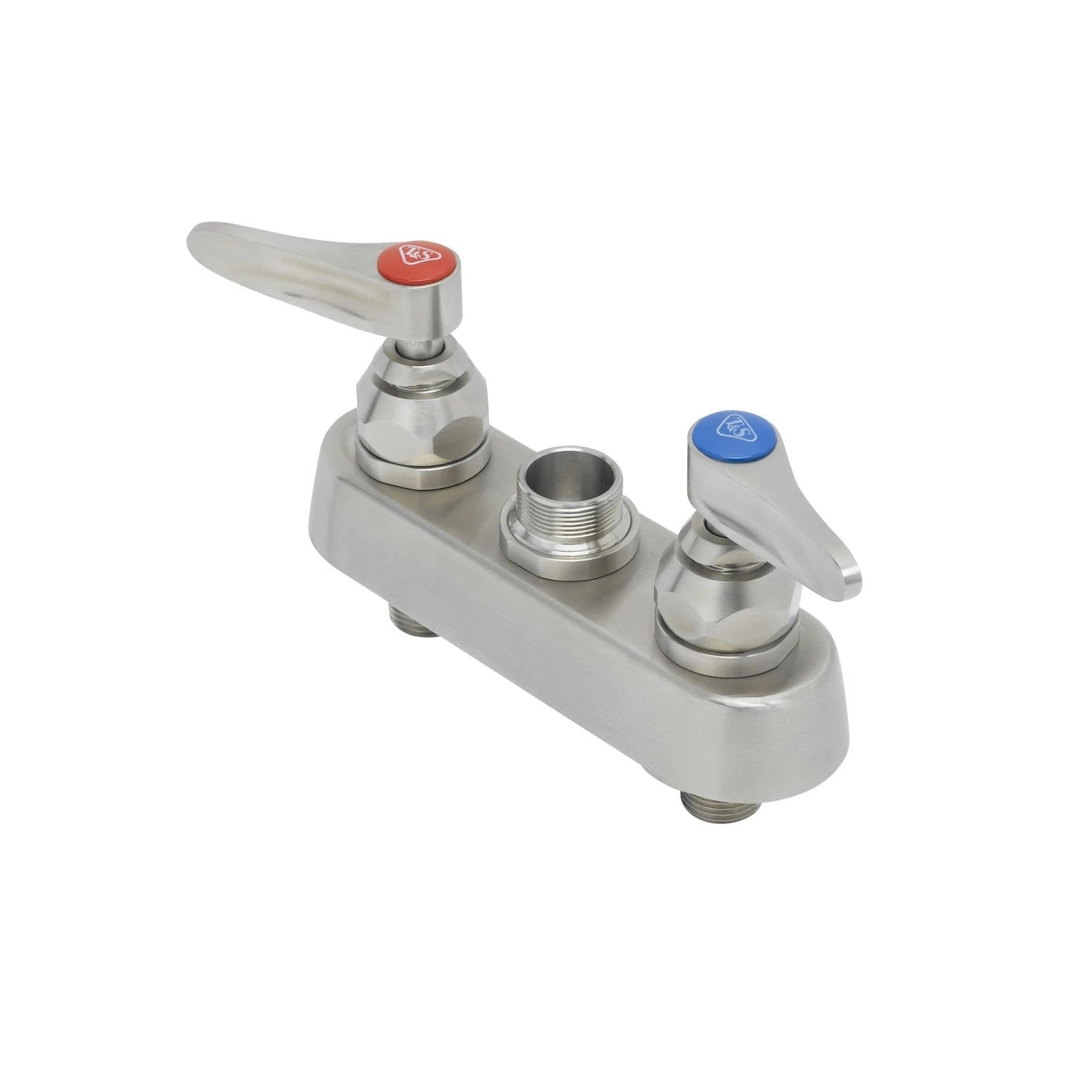 EverSteel Stainless Steel 4" Deck Mount Workboard Faucet w/ Lever Handles, Less Nozzle