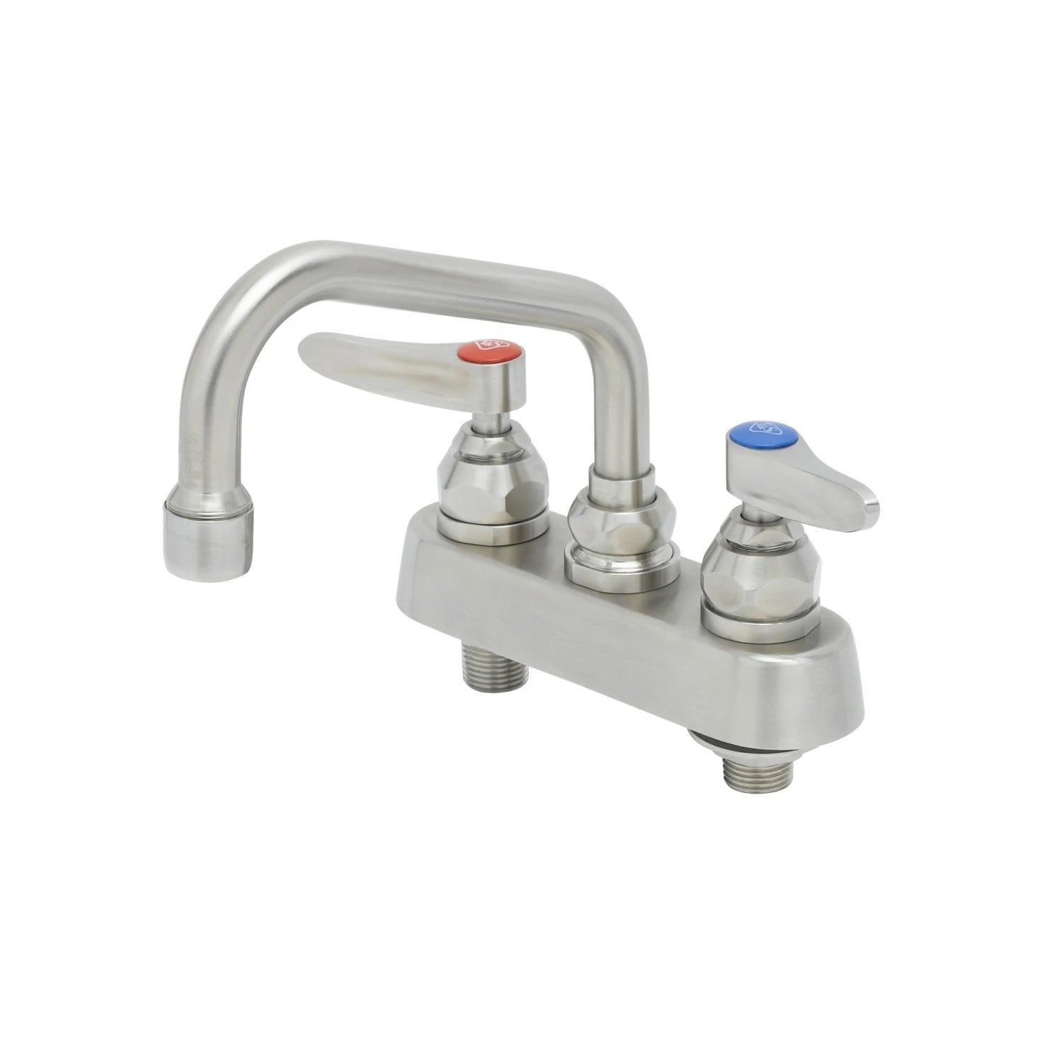 EverSteel Stainless Steel 4" Deck Mount Workboard Faucet w/ Lever Handles, 6" Swing Nozzle