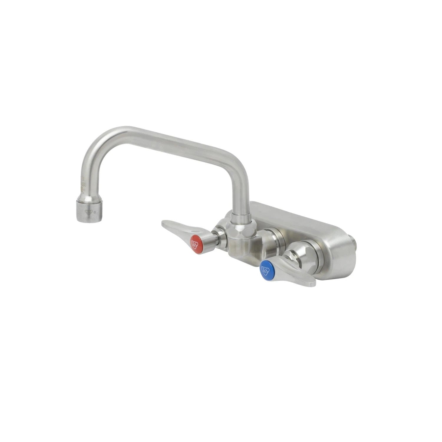EverSteel Stainless Steel 4" Wall Mount Workboard Faucet w/ Lever Handles, 6" Swing Nozzle