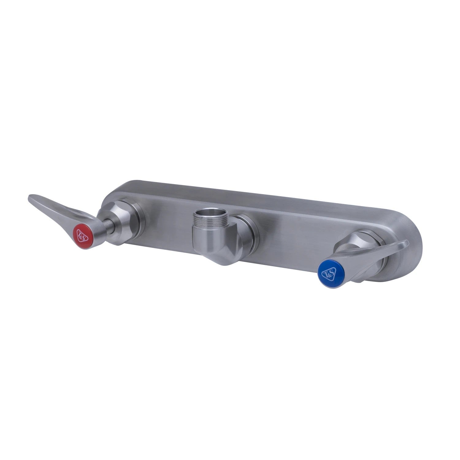 EverSteel Stainless Steel 8" Wall Mount Workboard Faucet w/ Lever Handles, Less Nozzle, Compression Cartridges