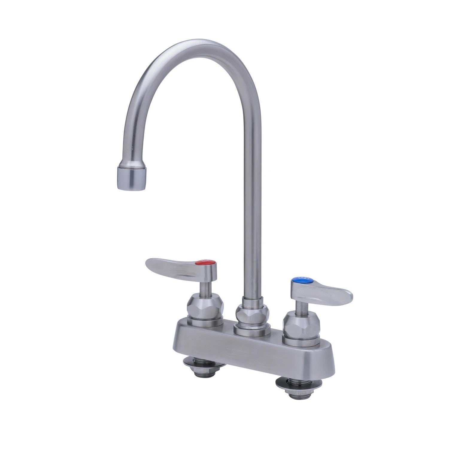 EverSteel Stainless Steel 4" Deck Mount Workboard Faucet w/ Lever Handles, 5-3/4" Gooseneck, Compression Cartridges