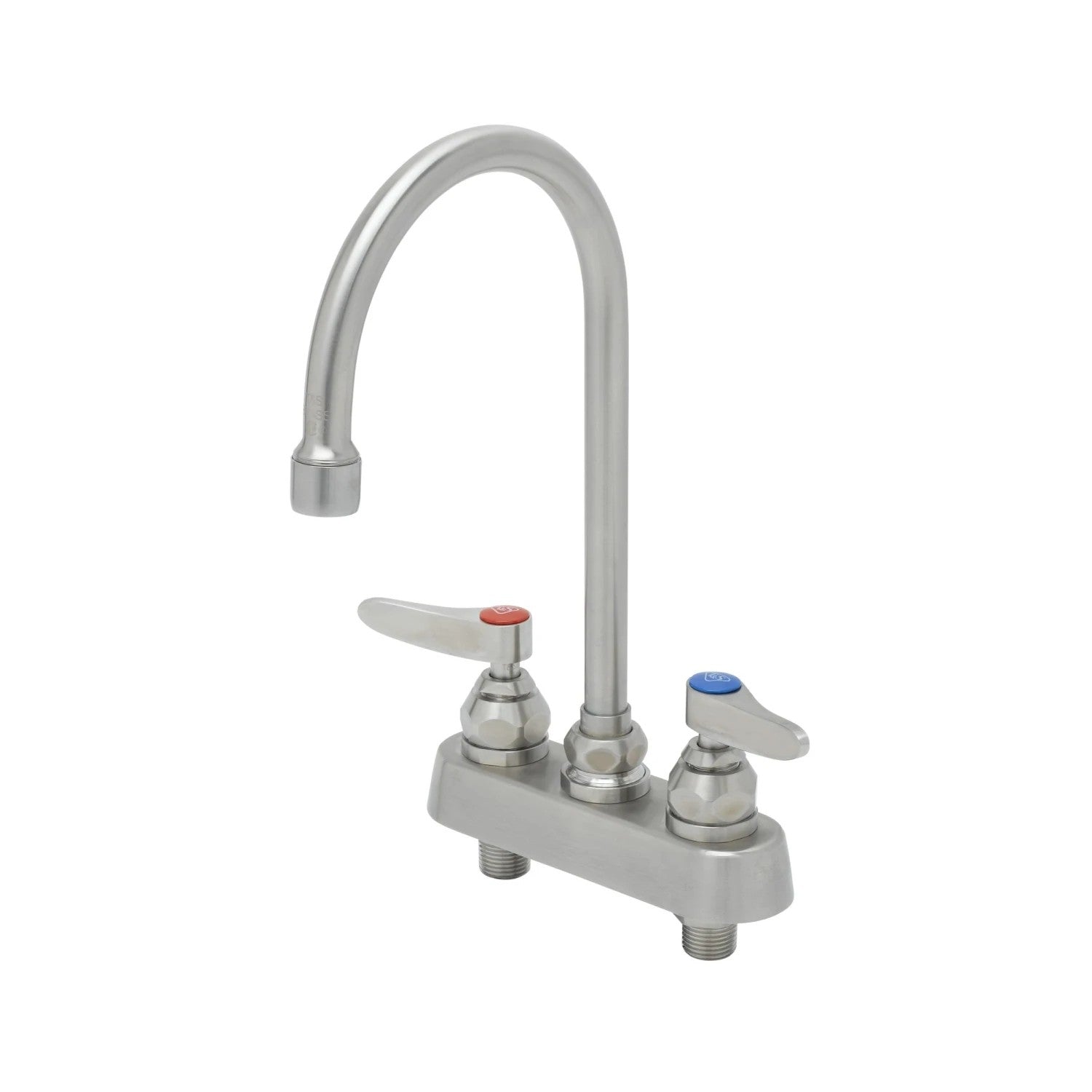 EverSteel Stainless Steel 4" Deck Mount Workboard Faucet w/ Lever Handles, 6" Gooseneck