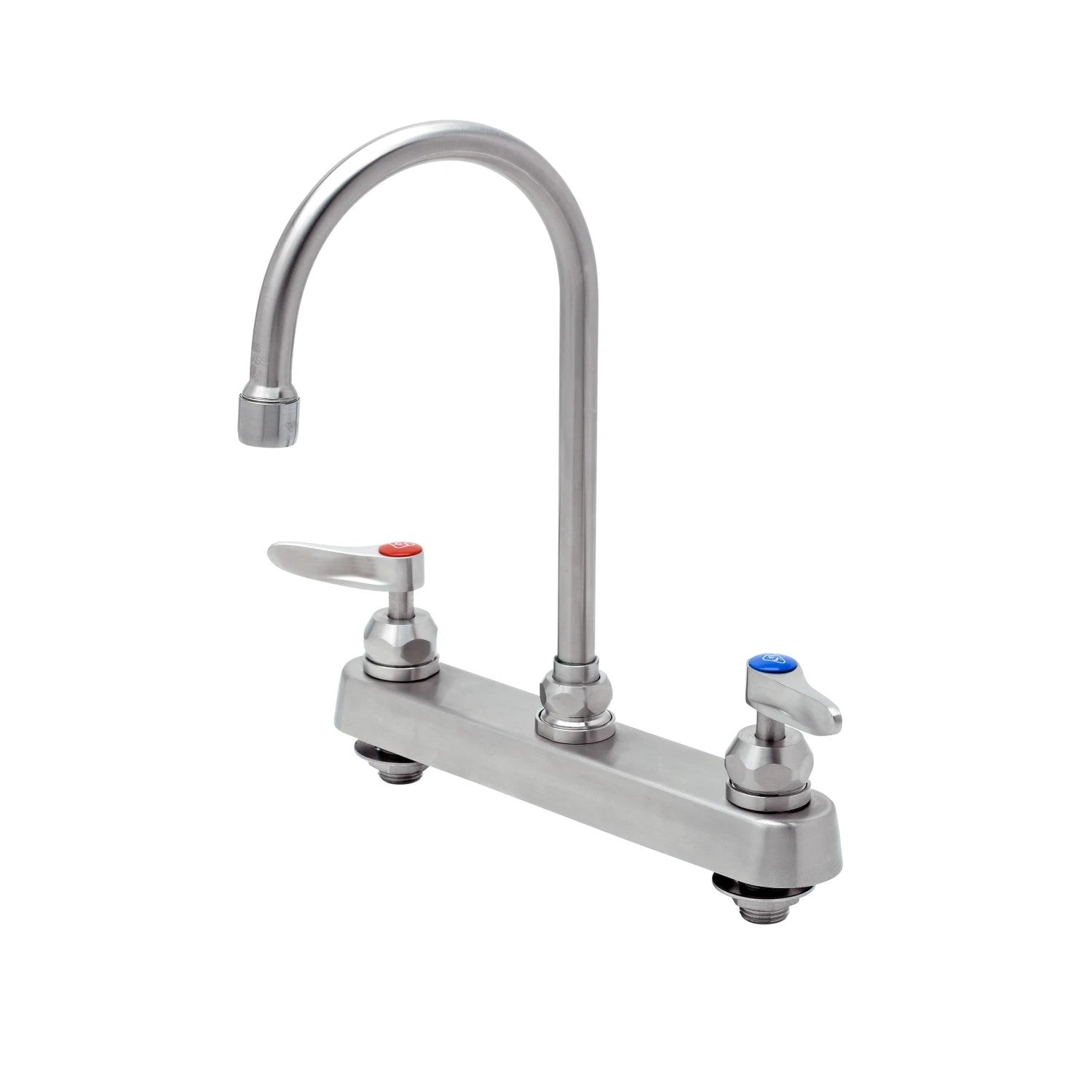 EverSteel Stainless Steel 8" Deck Mount Workboard Faucet w/ Lever Handles, 5-3/4" Gooseneck
