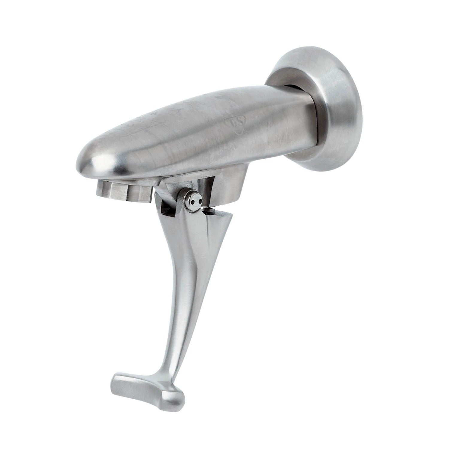 EverSteel Stainless Steel Wall Mount Glass Filler Push Back Design, Adjustable Wall Flange, Self-Closing Arm