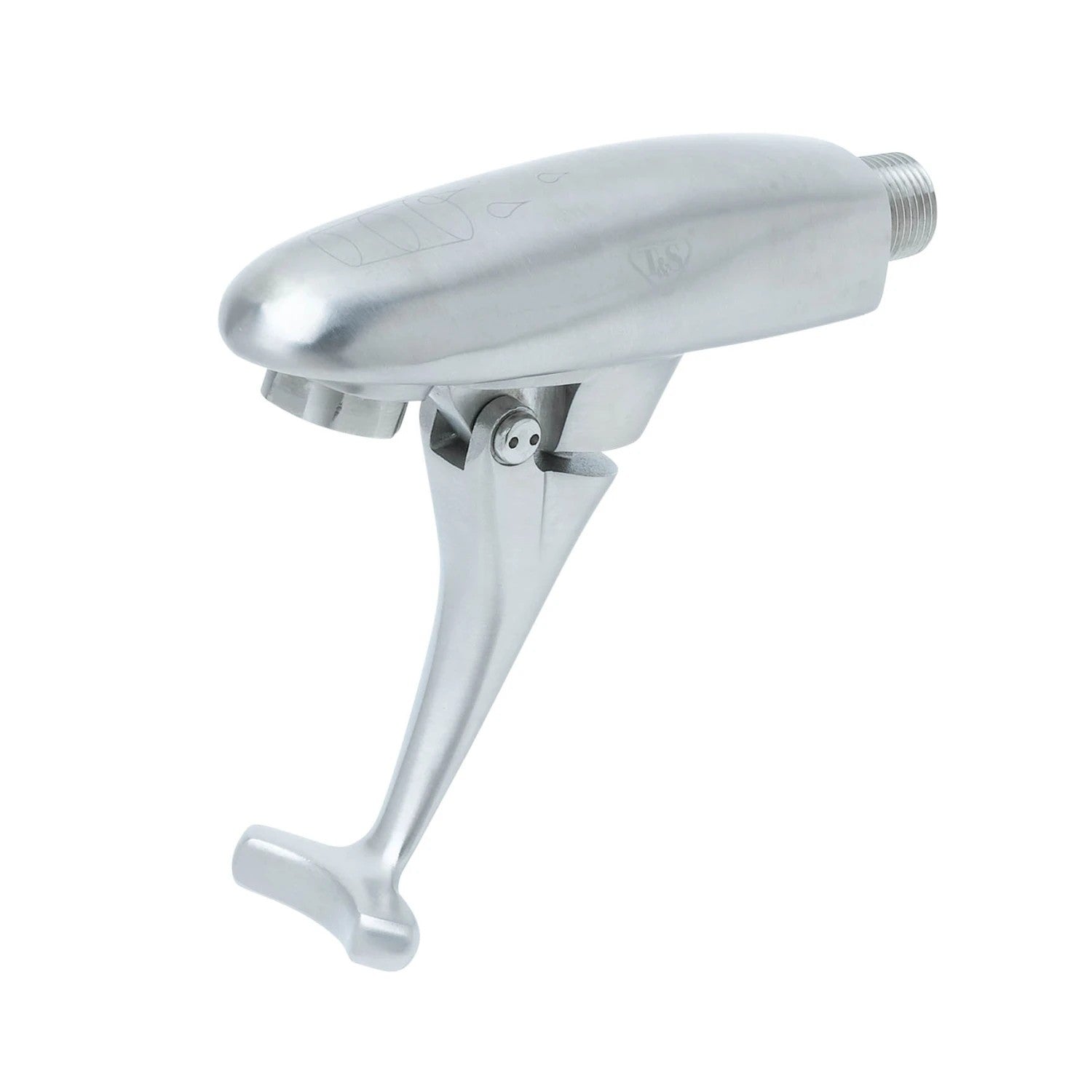 EverSteel Stainless Steel Wall Mount Glass Filler Push Back Design, Less Wall Flange, Self-Closing Arm