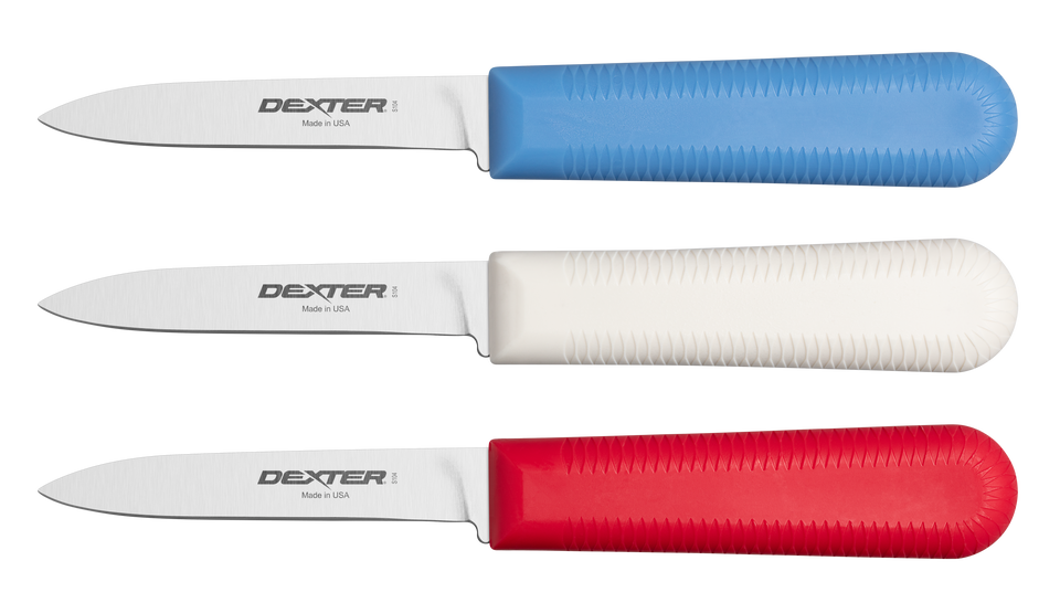 Sani-Safe® Paring Knife, 3-1/4", Red White Blue