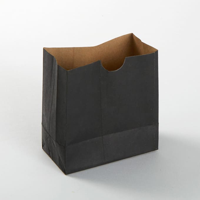 3-3/8"L x 1-3/4"W x 3-1/2"H Disposable Black Mini Snack Bag