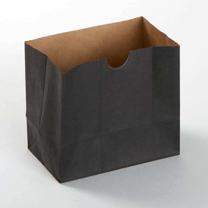 4-1/4"L x 2-1/2"W x 3-3/4"H Disposable Black Mini Snack Bag