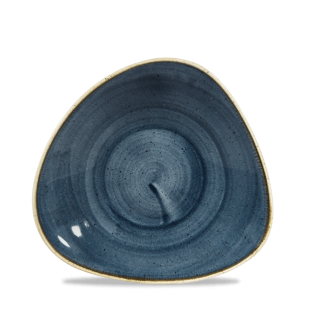 Stonecast 8-1/4" Blueberry Triangle Shallow Bowl