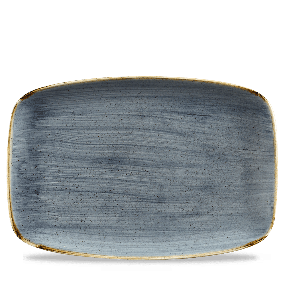 Stonecast 13 7/8" x 9 5/8" Blueberry Oblong Chefs Plate
