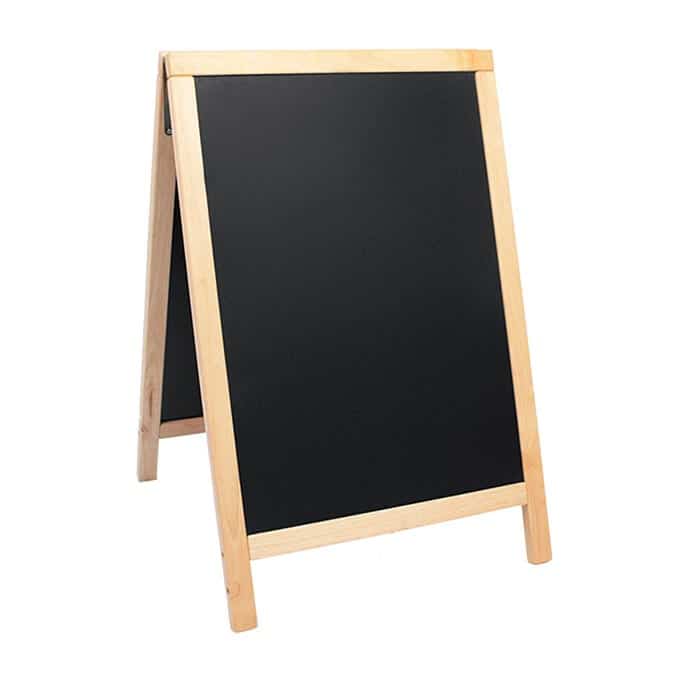 Securit® Sandwich Board, 21-1/2" x 2-1/4" x 33-1/2", Natural Wood Frame
