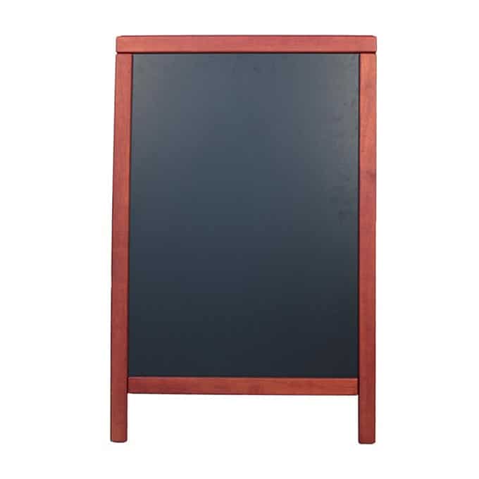 Securit® Sandwich Board, 21-1/2" x 2-1/4" x 33-1/2", Mahogany Frame