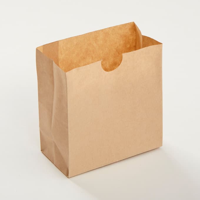 3-3/8"L x 1-3/4"W x 3-1/2"H Disposable Natural Mini Snack Bag