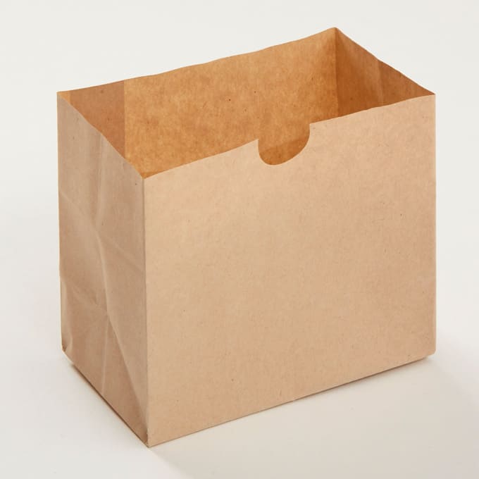 4-1/4"L x 2-1/2"W x 3-3/4"H Disposable Natural Mini Snack Bag