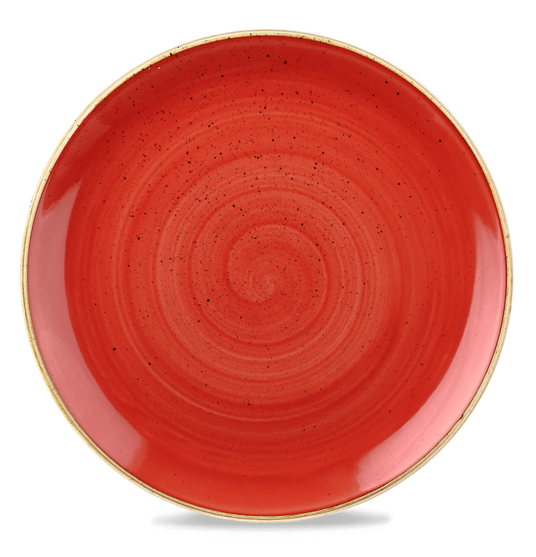 Stonecast 12 3/4" Berry Red Coupe Plate