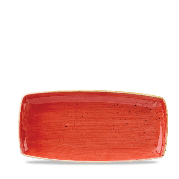 Stonecast 11 3/4" x 5 1/2" Berry Red Oblong Plate