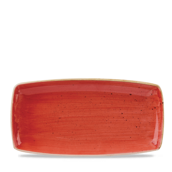 Stonecast 13-1/2" x 7-1/4" Berry Red Rectangular Plate