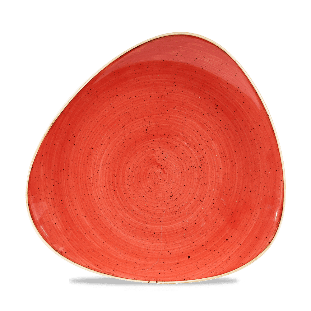 Stonecast 10-1/2" Berry Red Triangle Plate