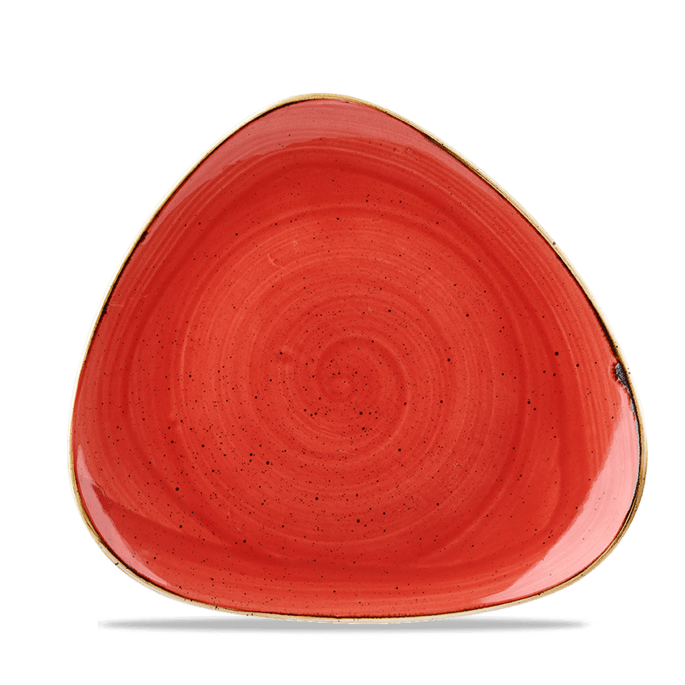 Stonecast 7-3/4" Berry Red Triangle Plate