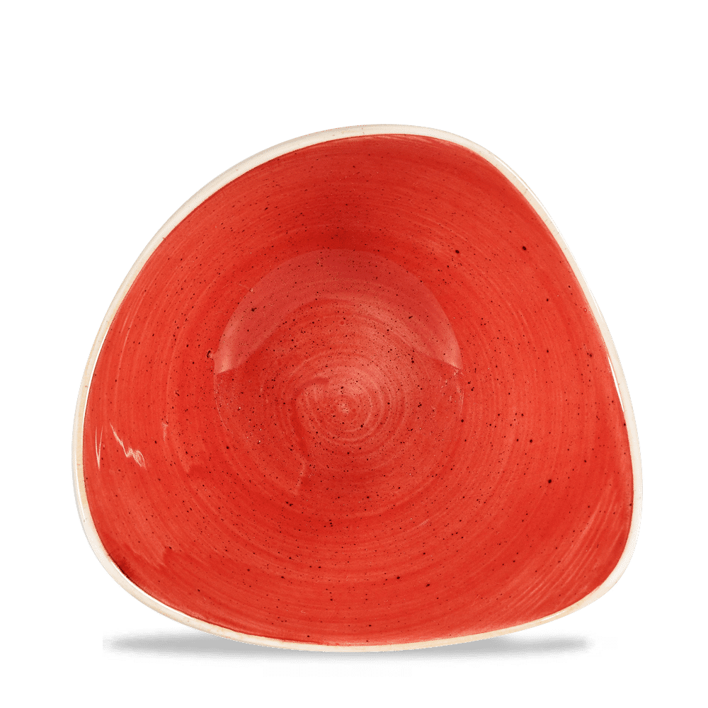 Stonecast 13 oz. Berry Red Triangle Bowl