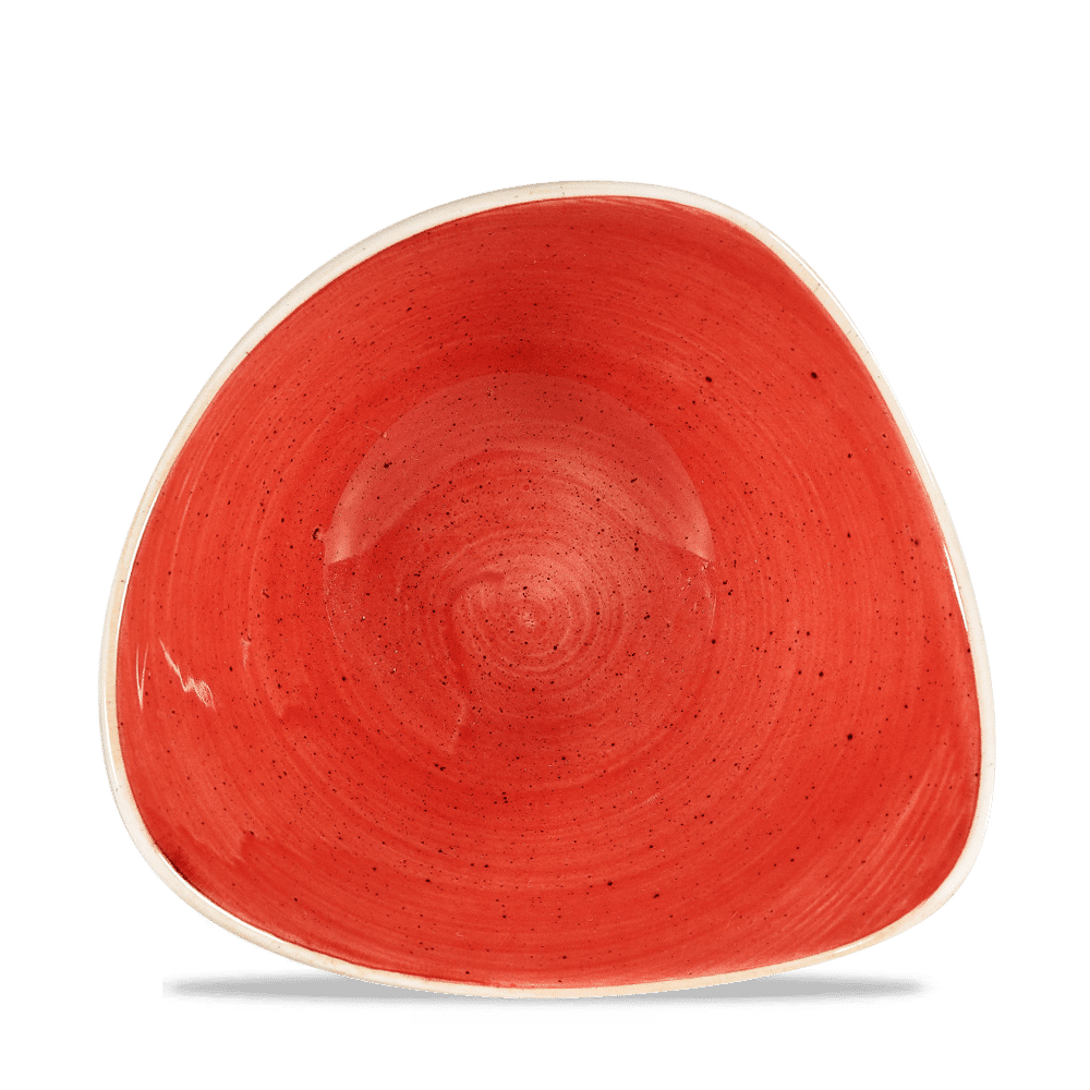 Stonecast 21 oz. Berry Red Triangle Bowl