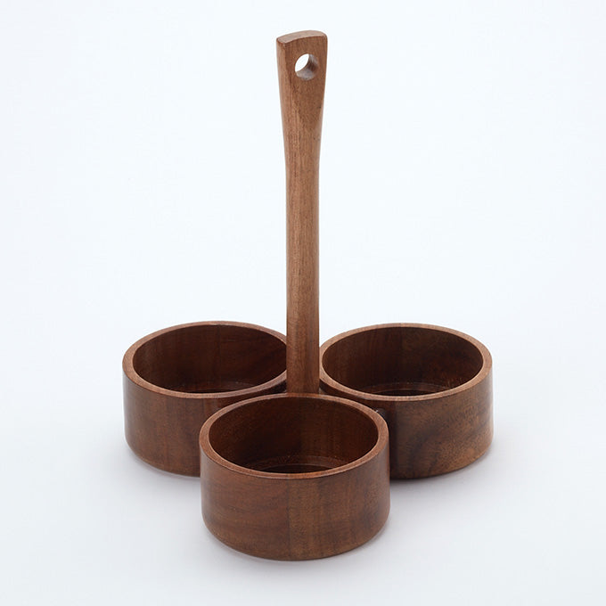 Loft 8.6"H Acacia Wood Shaker Caddy