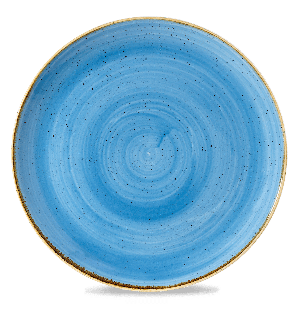 Stonecast 12 3/4" Cornflower Blue Coupe Plate