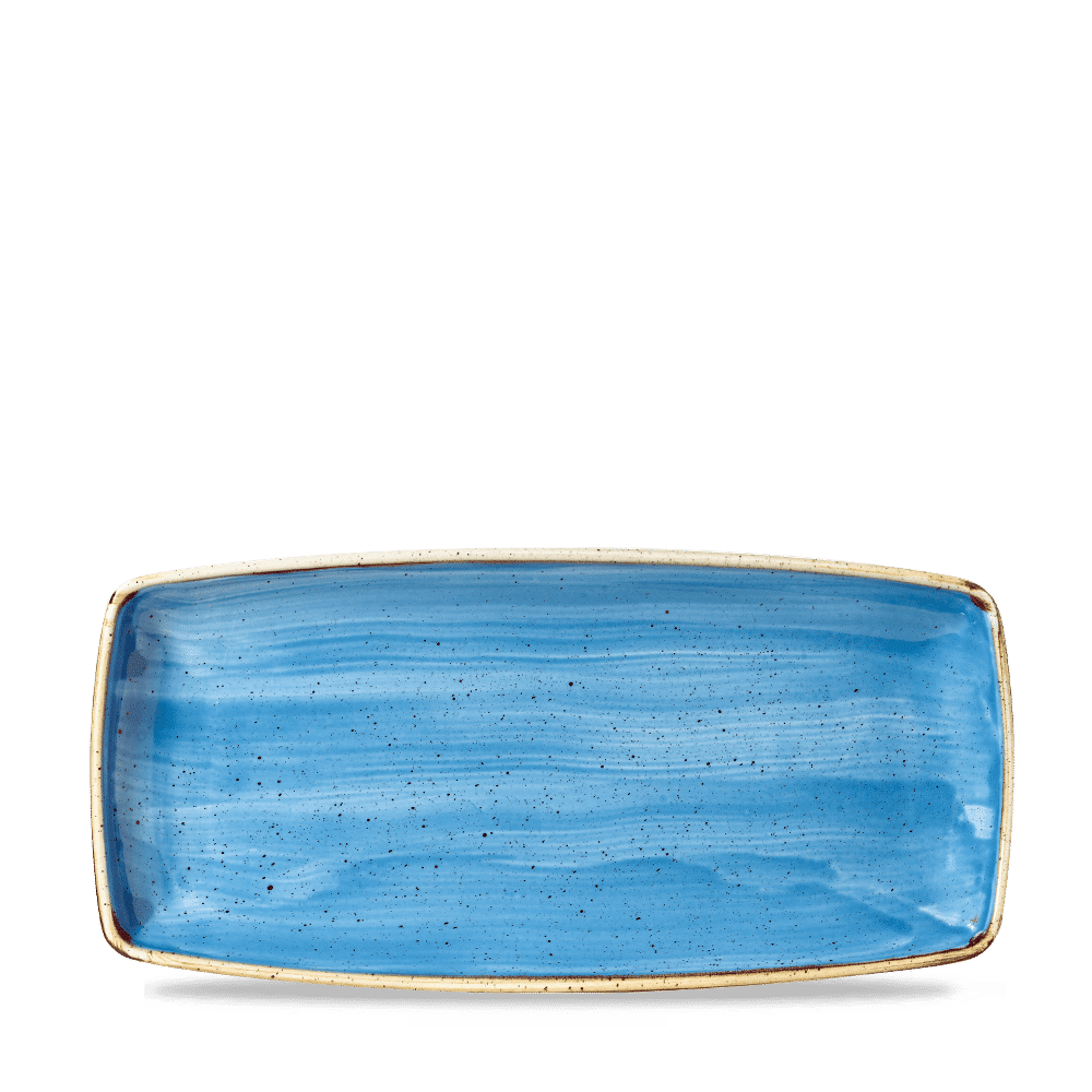 Stonecast 11 3/4" x 6" Cornflower Blue Oblong Plate