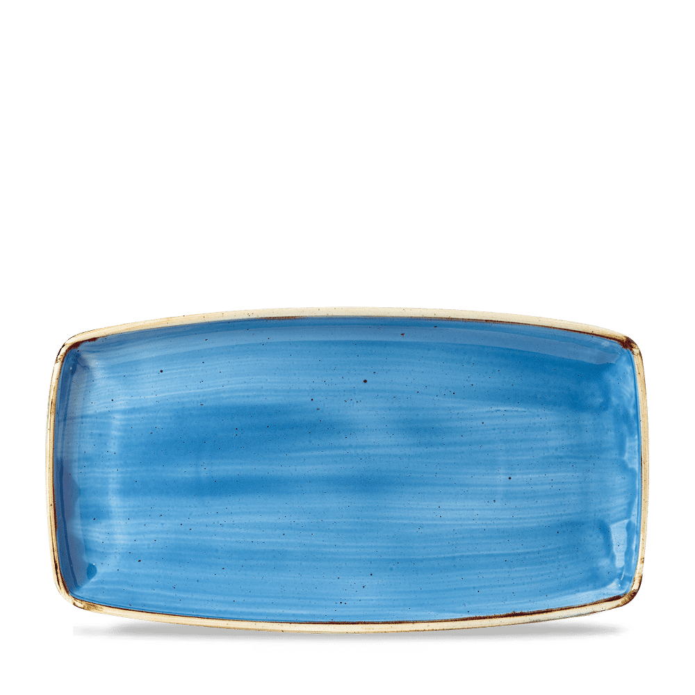 Stonecast 14" x 7 1/4" Cornflower Blue Oblong Plate
