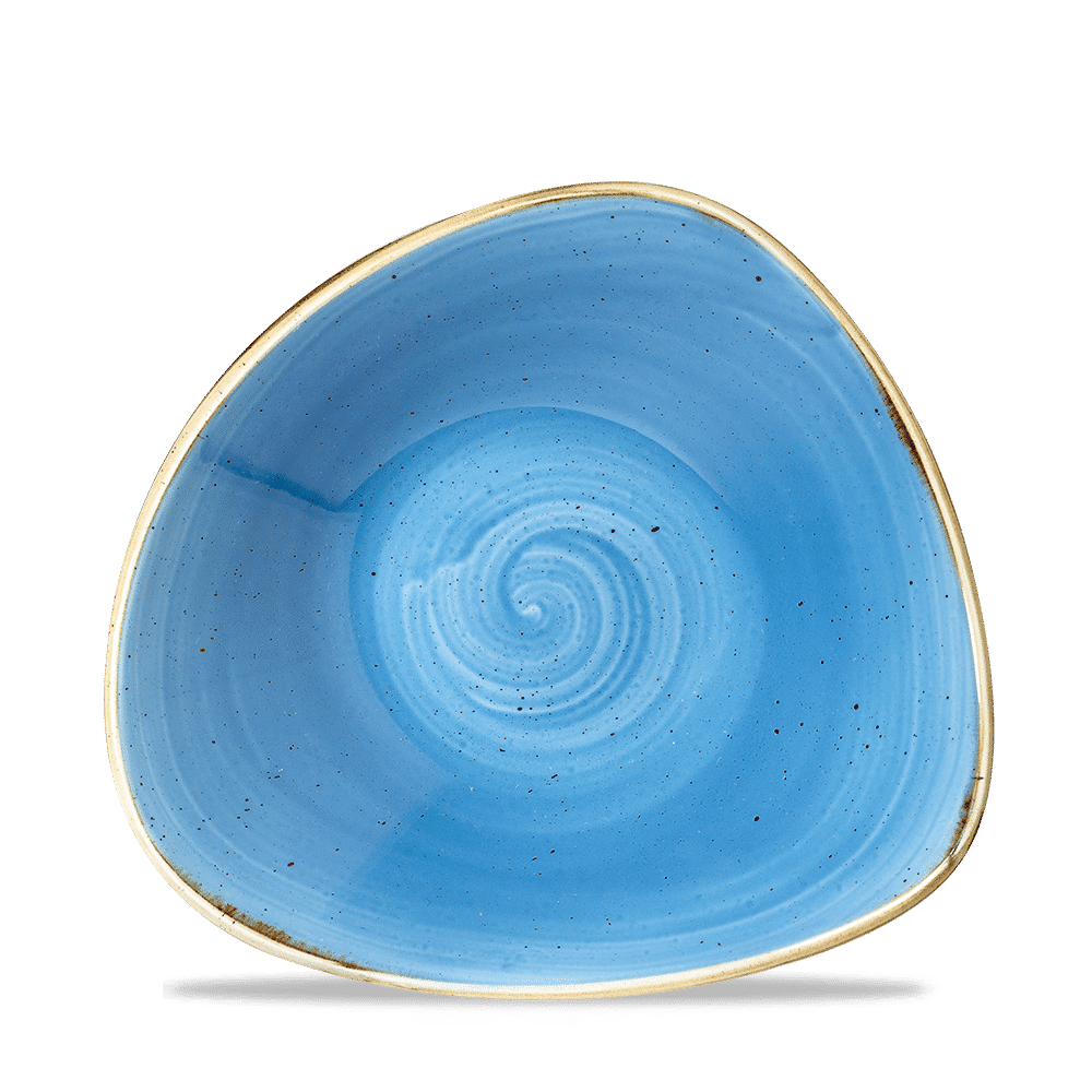 Stonecast 21 oz. Cornflower Blue Triangle Bowl