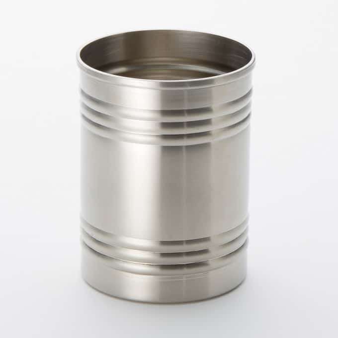 14 oz. Cylindrical Three-Ring Fry Can, Silver