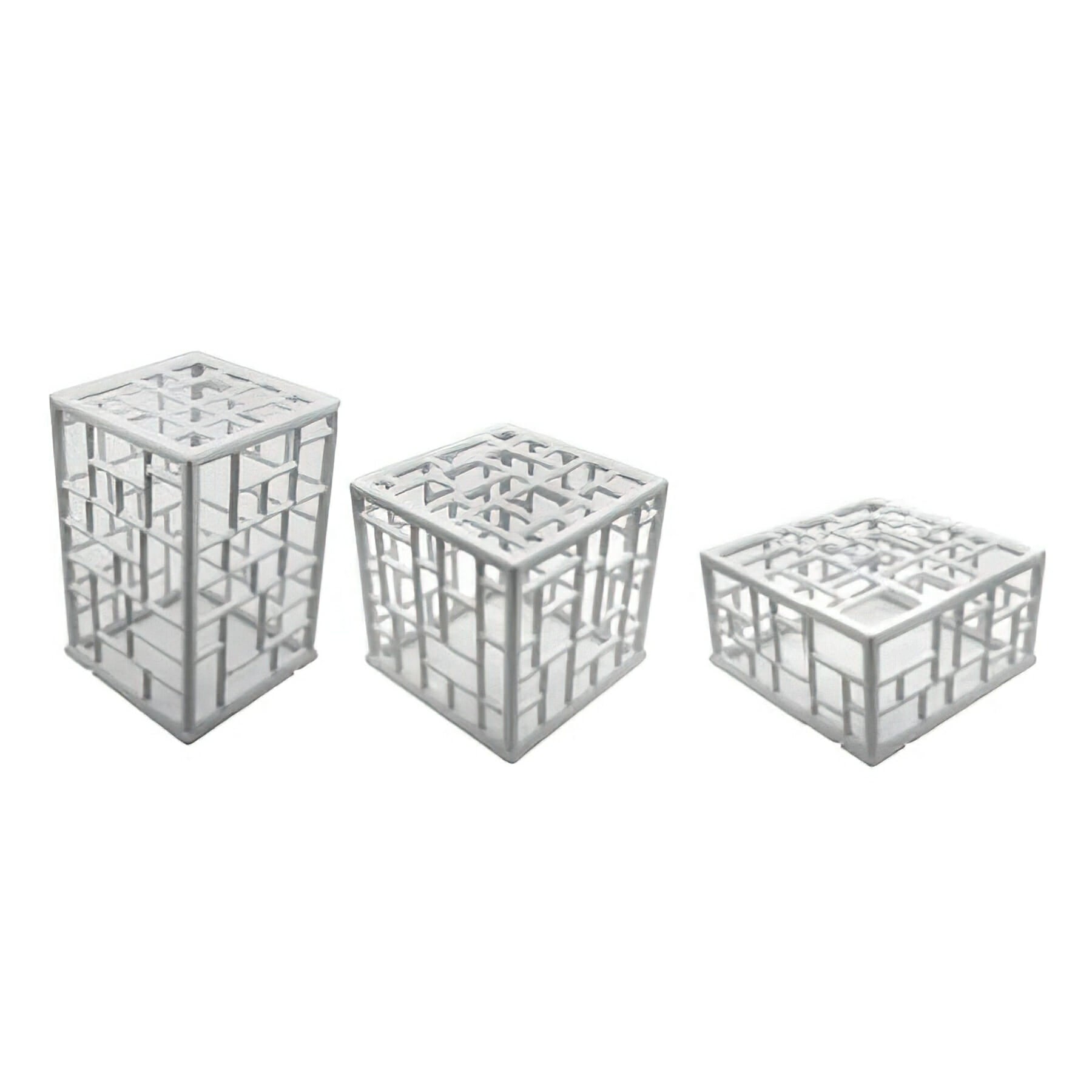 Bugambilia Mondrian 3-Piece Classic Riser Set, Solid White