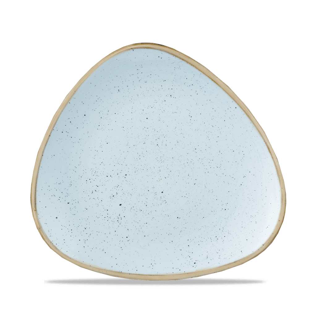 Stonecast 7-3/4" Duck Egg Blue Coupe Plate Duck Egg Triangle