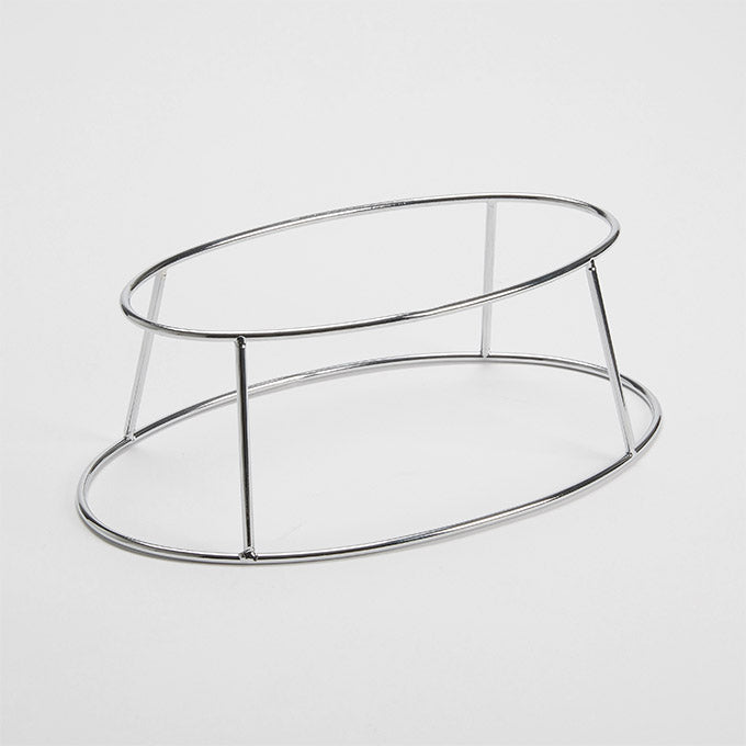 4"H Oval Display Rack, Stainless Steel