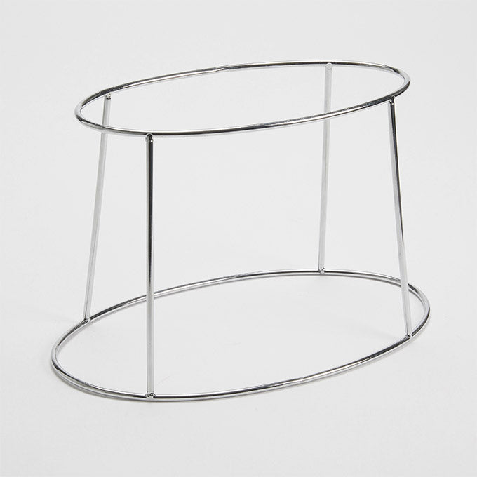 7-3/8"H Oval Display Rack, Stainless Steel