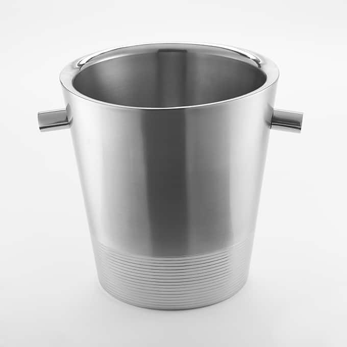 7"D x 7"H Double Wall Brushed Stainless Steel Champagne Bucket