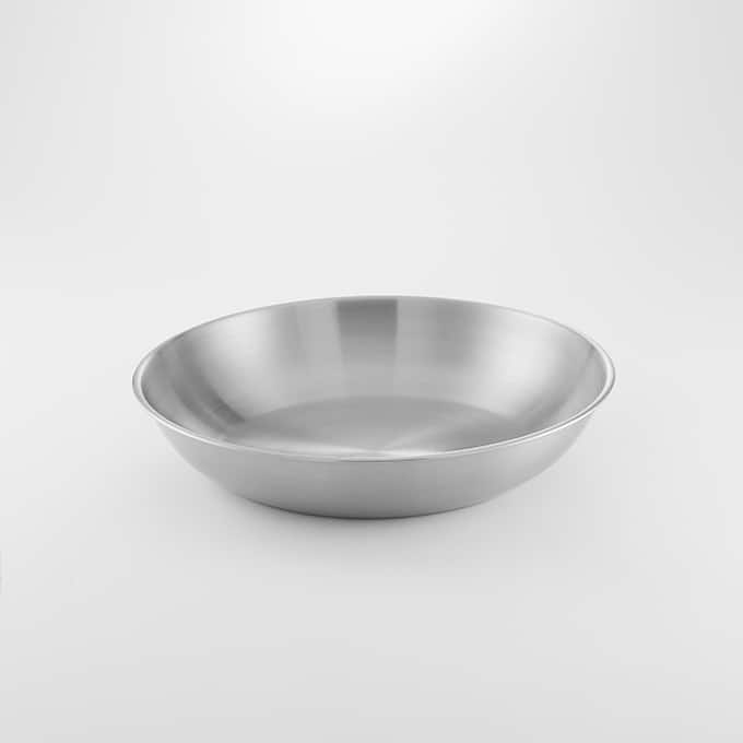 12" Round Brushed Aluminum Seafood Tray, 75 oz.