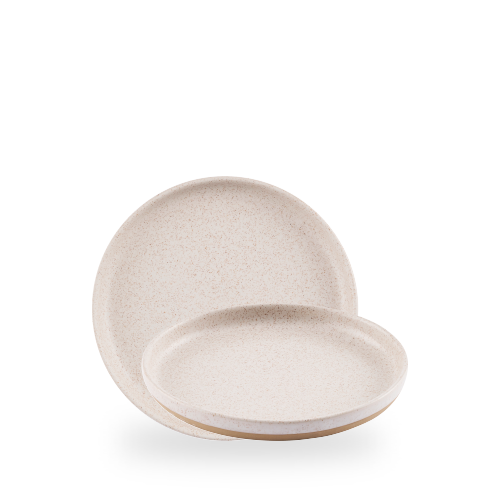 Stonecast 8 1/4" Speckled White Walled Plate