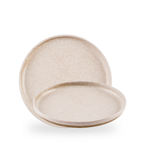 Stonecast 10 1/4" Speckled White Walled Plate