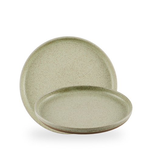 Stonecast 10 1/4" Speckled Green Walled Plate