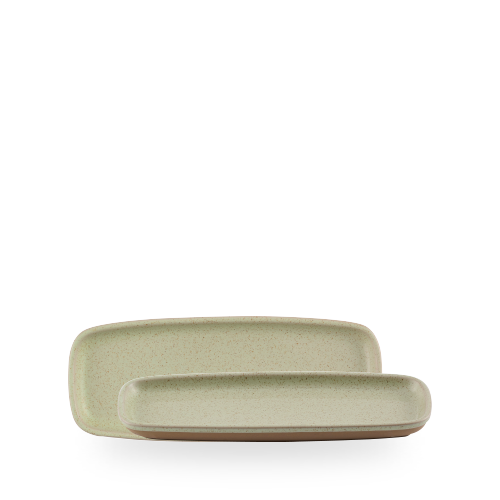 Stonecast 9 7/8" Speckled Green Rectangular Plate