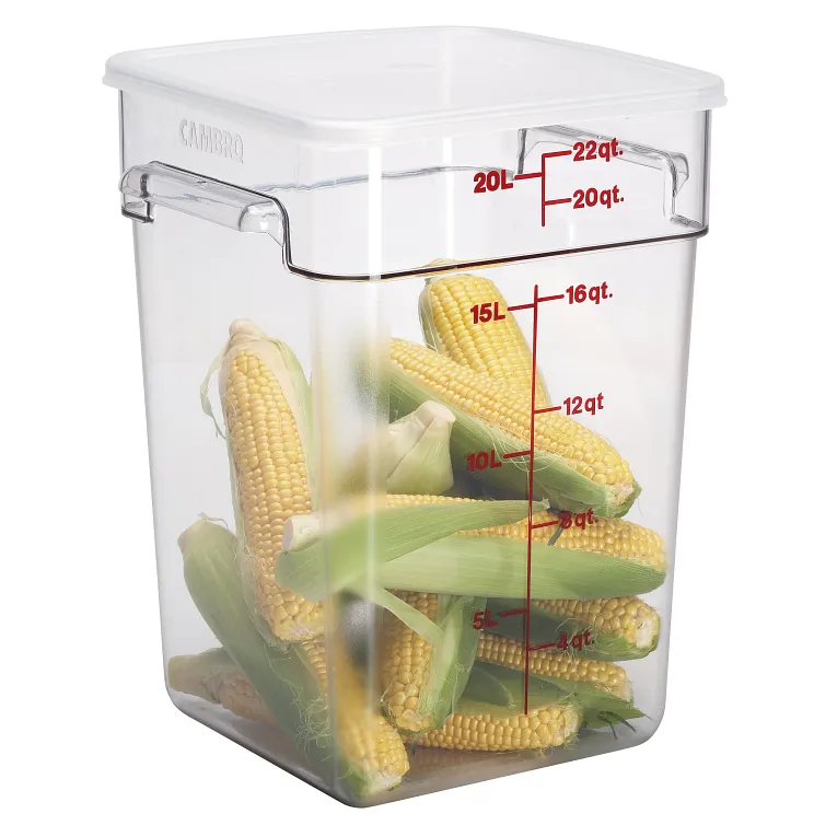 CamSquare 12, 18 and 22 Qt. Translucent Square Food Pan Seal Cover
