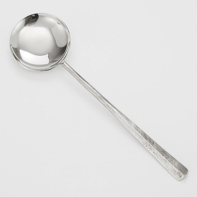 Amano 12"L Solid Stainless Steel Serving Spoon, Hand Forged