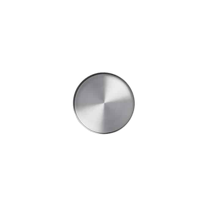 4" Round Stainless Steel Plate 1/2" H, Satin Finish