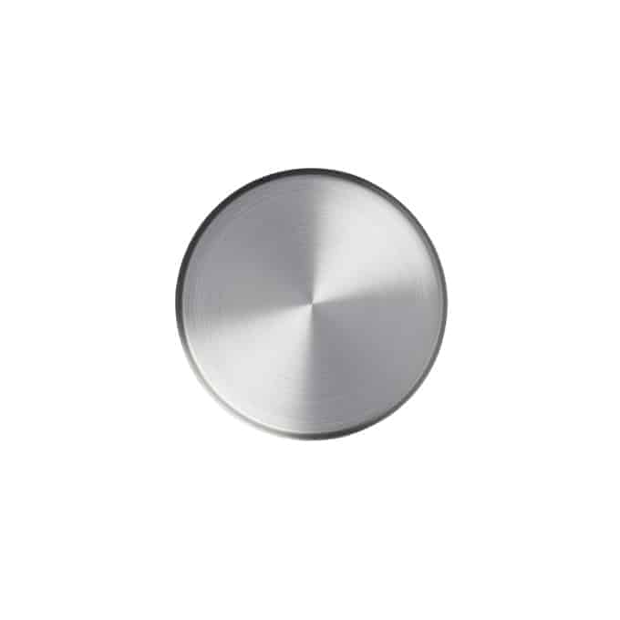6" Round Stainless Steel Plate 1/2" H, Satin Finish